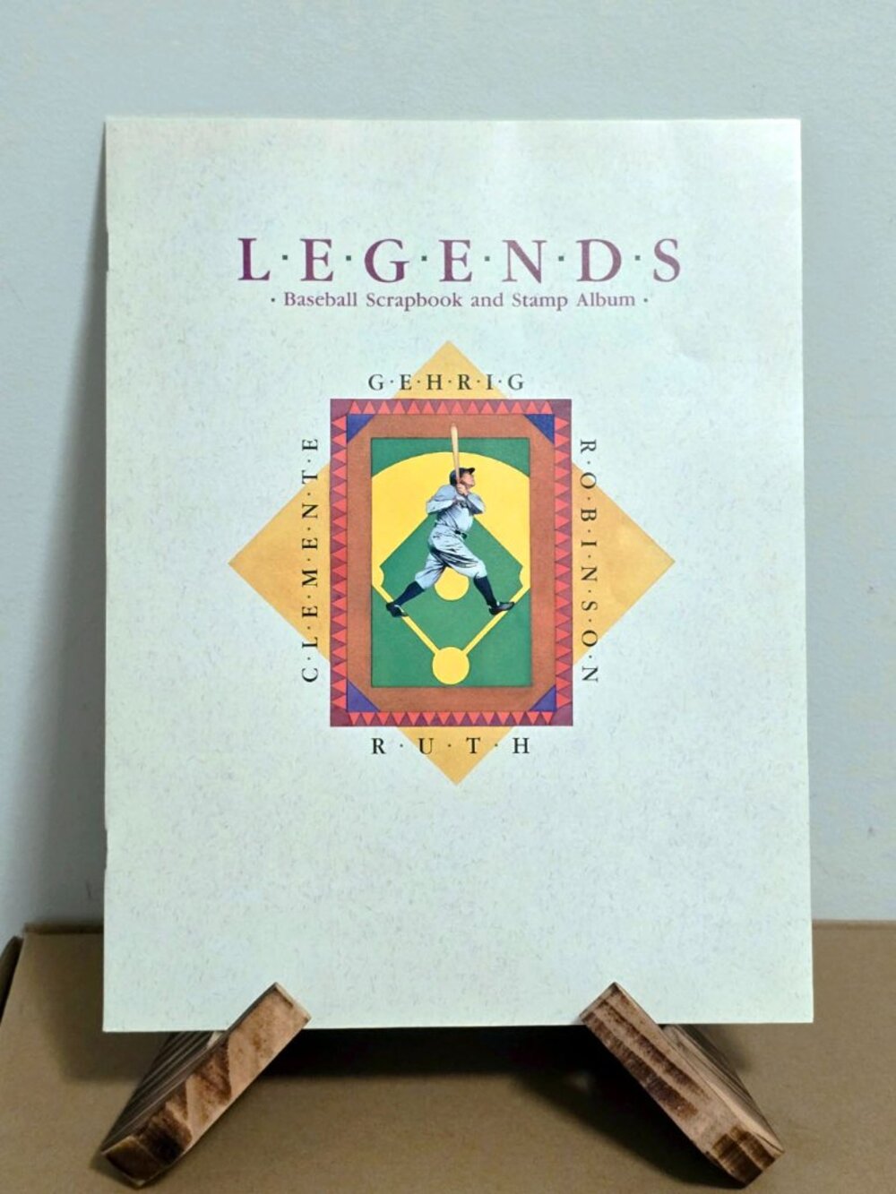 1989 USPS Legends Baseball Stamp Album Complete 4 Cards & 4 Stamps Babe Ruth +